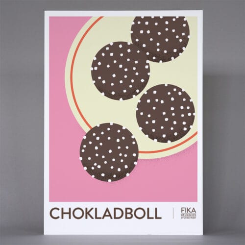Fika poster "Chokladboll"